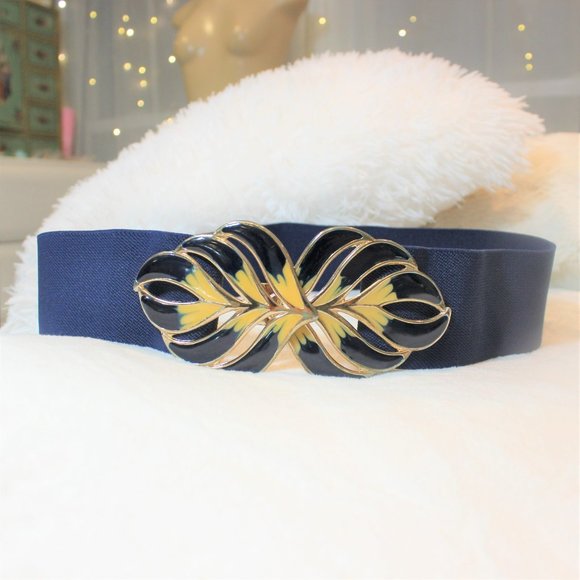 Accessories | Vintage 198s Navy Blue Feather Flames Retro  display picture 2